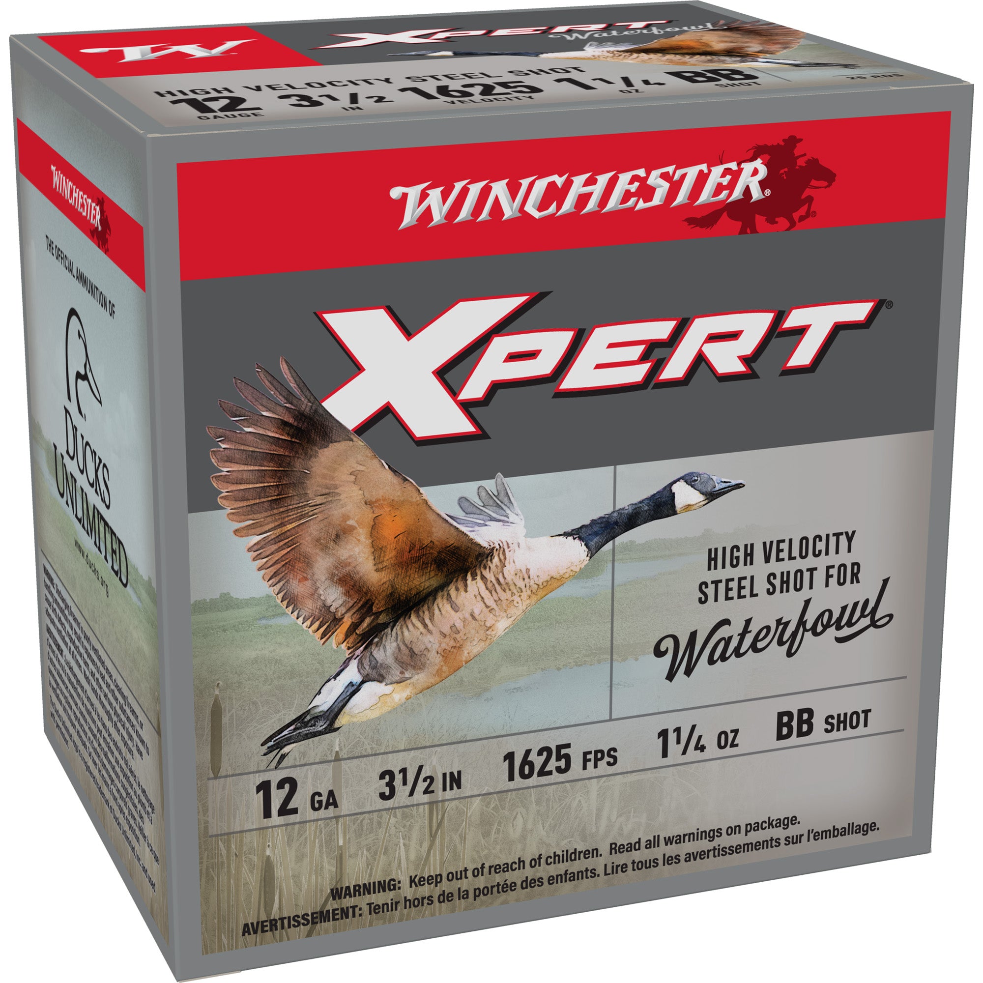 Winchester Ammunition Xpert HI-Velocity Steel 12 Gauge 3.5-inch BB Shot, 1 1/4 oz, Box of 25