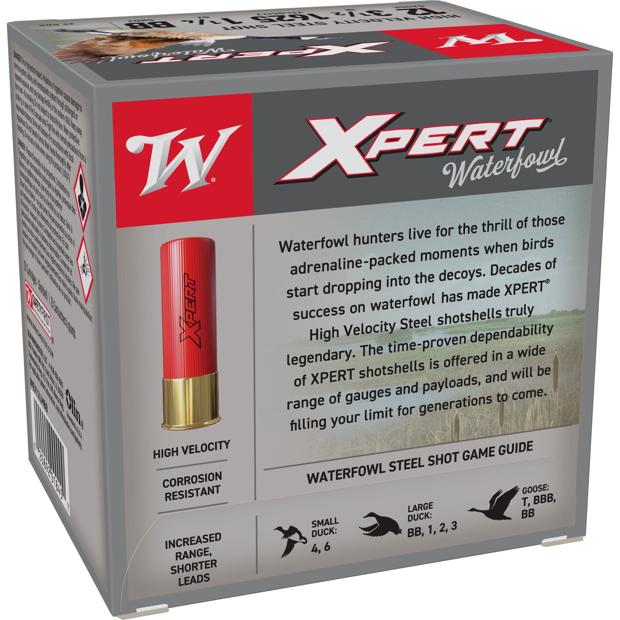 Winchester Ammunition Xpert HI-Velocity Steel 12 Gauge 3.5-inch BB Shot, 1 1/4 oz, Box of 25