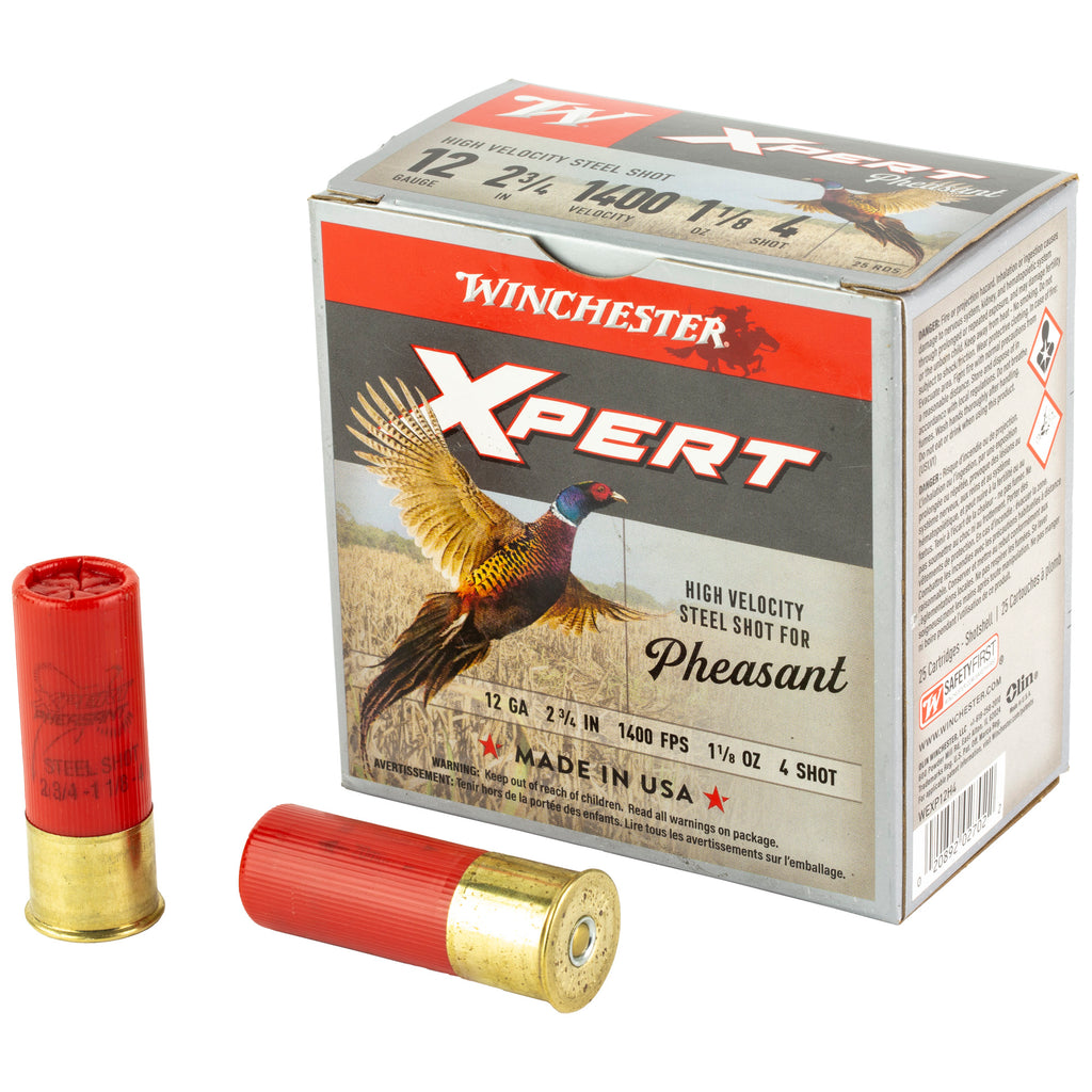 Winchester Ammunition Xpert Steel Shot 12 Gauge #4, 1 1/8 oz, 25 Rounds per Box