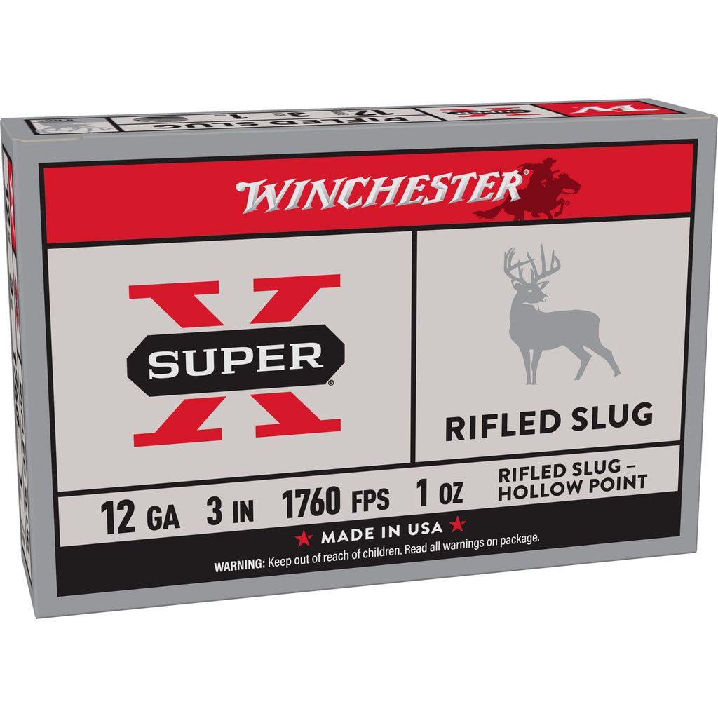Winchester Ammunition Power Point 12 Gauge 3-inch Rifled Slug - 1 oz, 5 Rounds per Box