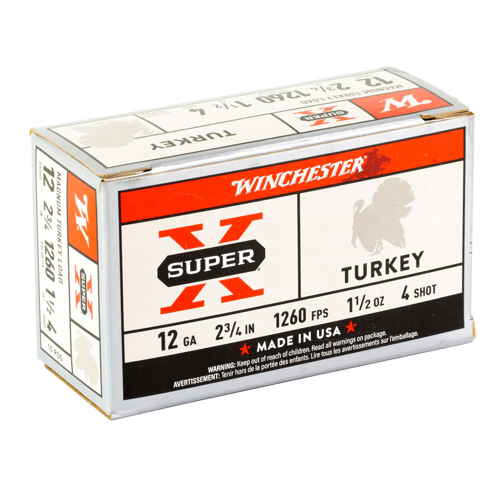 Winchester Ammunition Power Point 12 Gauge #4 Shotshells - 1.5 oz, Pack of 10
