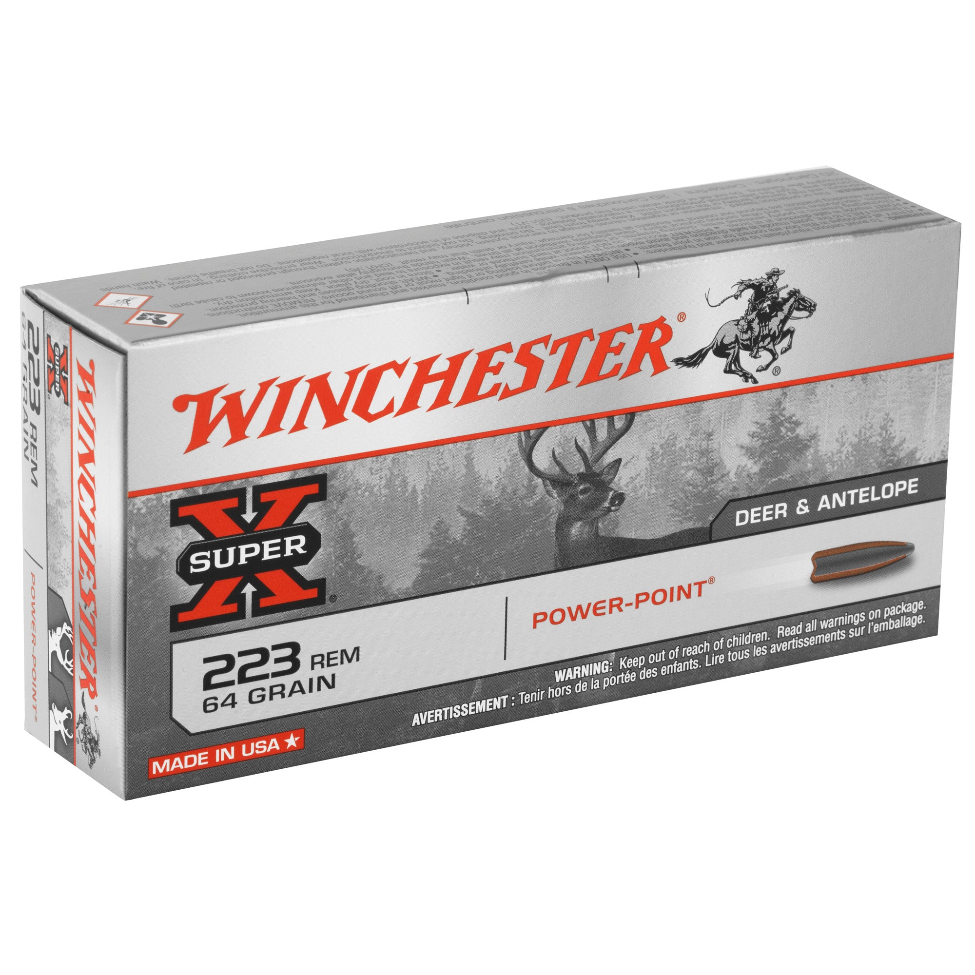 Winchester Ammunition Power Point .223 Remington 64 Grain - Box of 20 Rounds