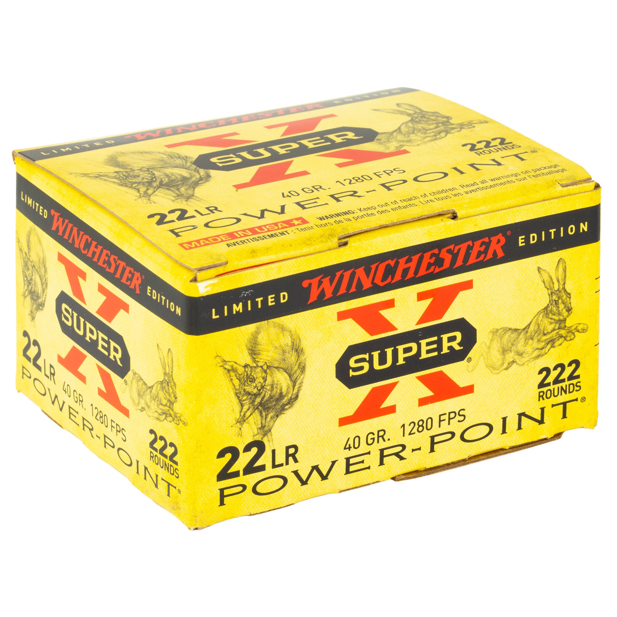 Winchester Ammunition Power Point 22 LR 40-Grain Lead Hollow Point - 222 Rounds per Box