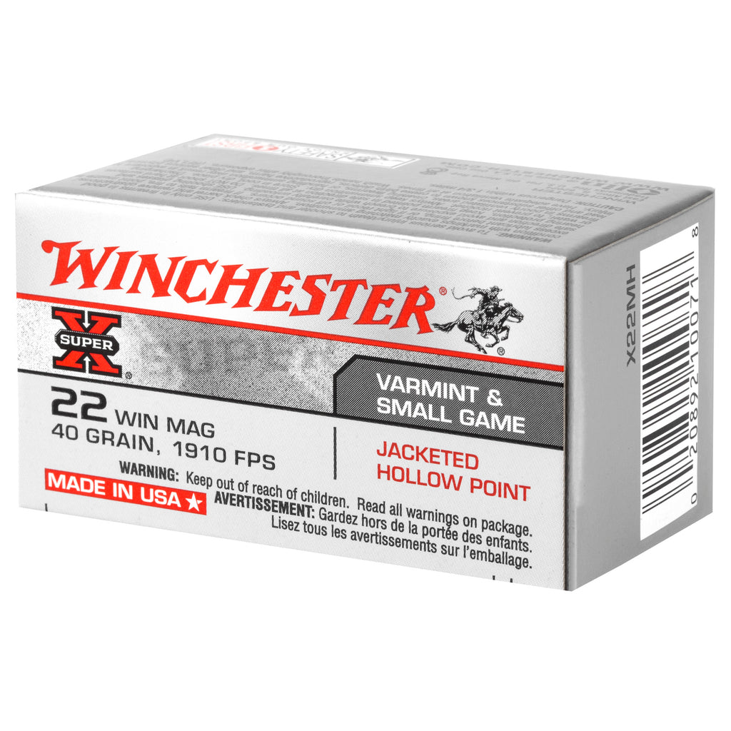 Winchester Ammunition Power Point 22 WMR 40-Grain Hollow Point Ammo - 50 Rounds per Box