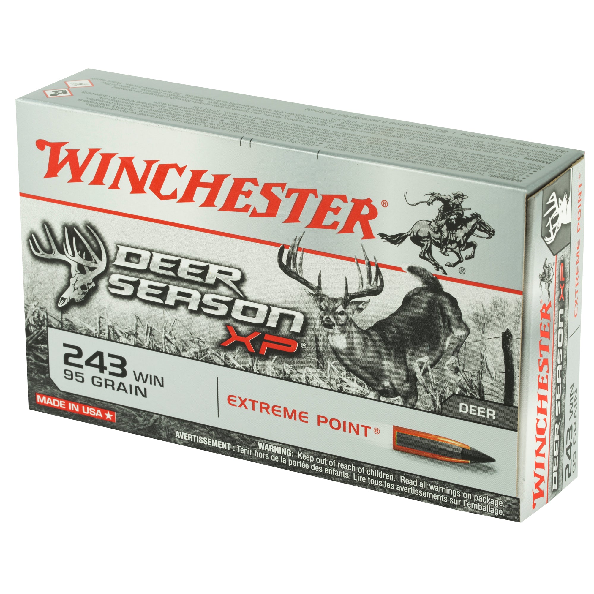 Winchester Ammunition Deer Season XP .243 Winchester 95-Grain Polymer Tip Rifle Ammunition