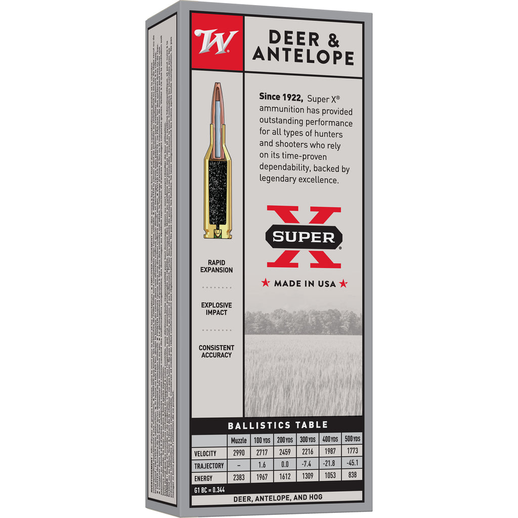 Winchester Ammunition Power Point 25 Winchester Super Short Magnum 120-Grain Positive Expanding Point - Box of 20