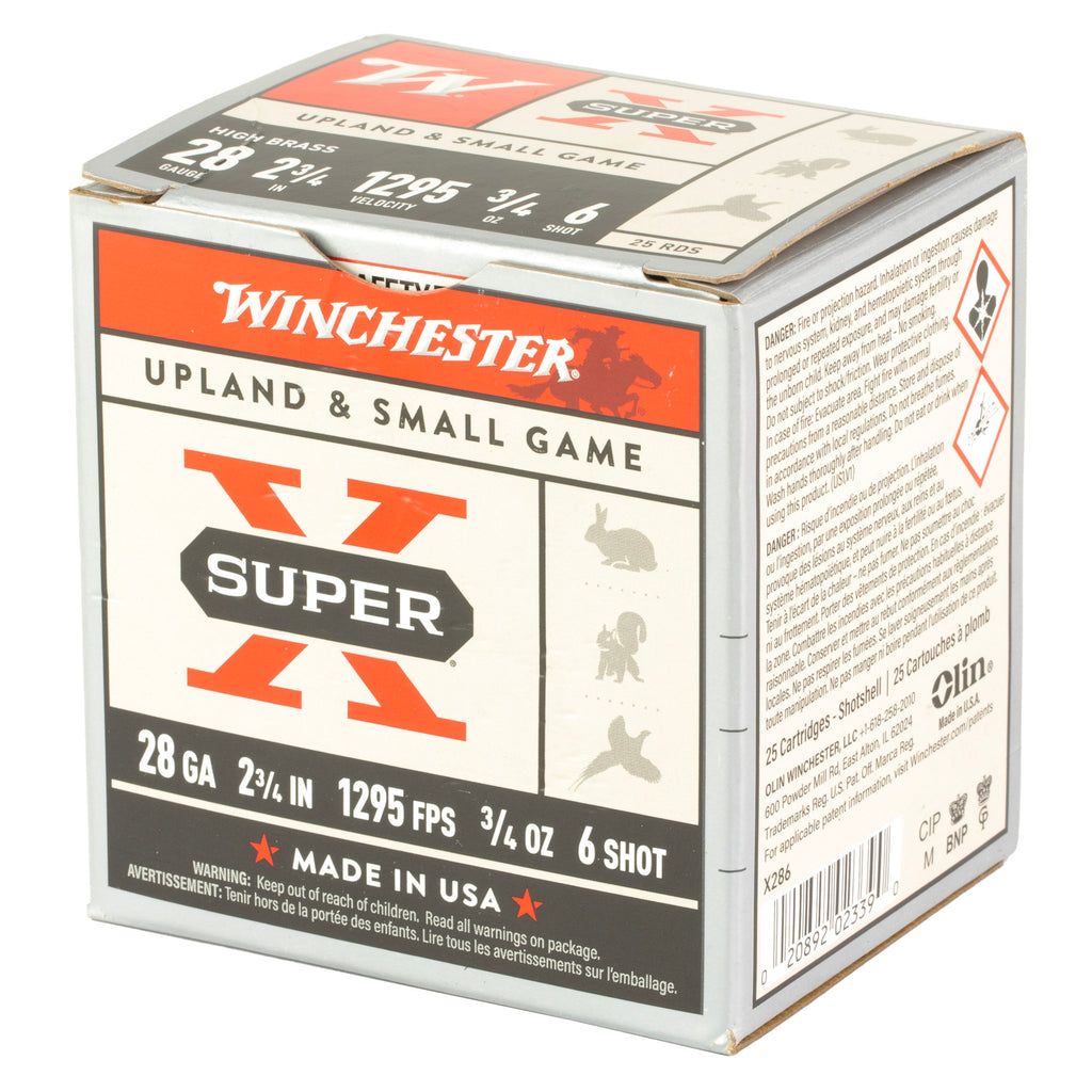Winchester Ammunition Power Point 28 Gauge #6 Shotgun Shells - 3/4 oz, 25 Rounds per Box