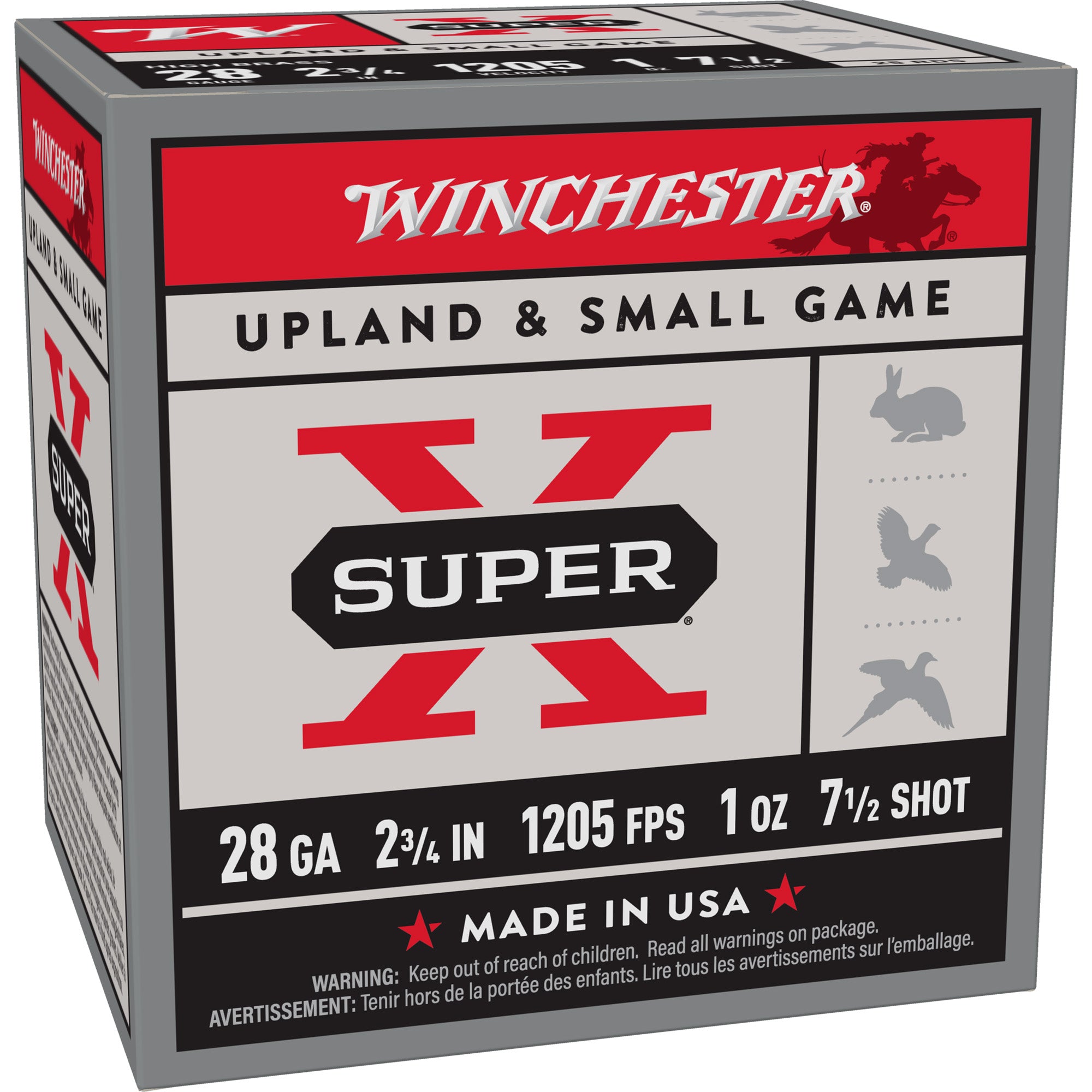 Winchester Ammunition Power Point 28 Gauge Shotshell - 1 oz #7.5, 25 rounds per box