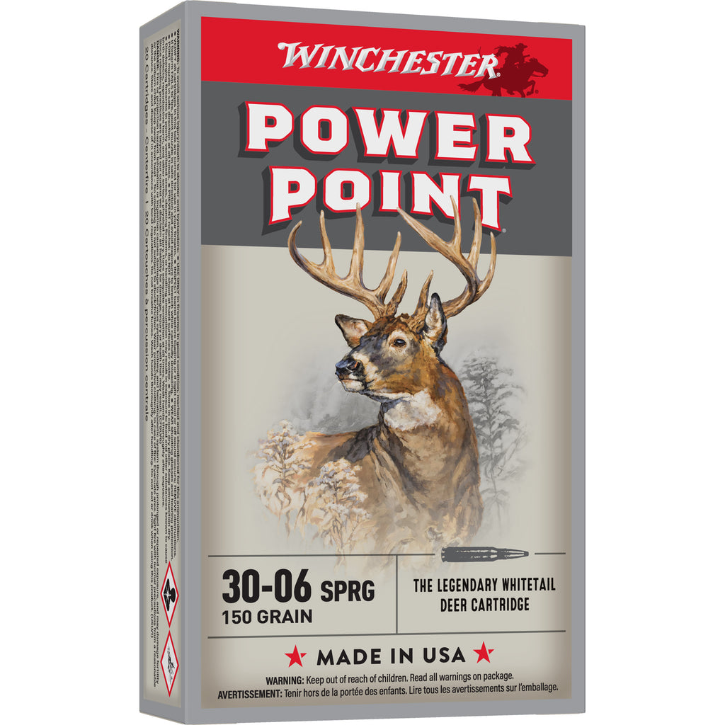 Winchester Ammunition Power Point 30-06 Springfield 150 Grain Rifle Ammo - 20 Rounds per Box