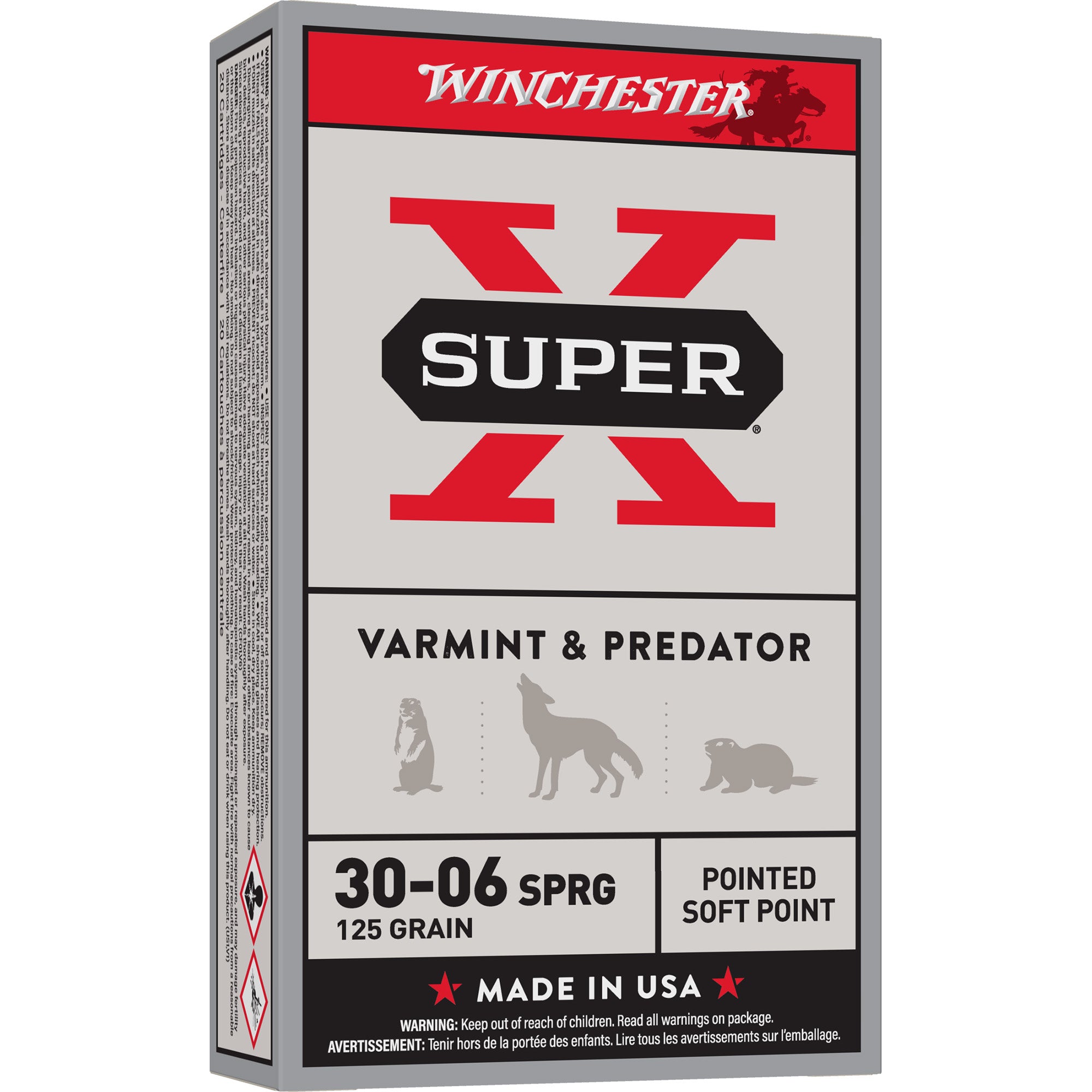 Winchester Ammunition Power Point 30-06 Springfield 125-Grain Jacketed Soft Point Ammunition