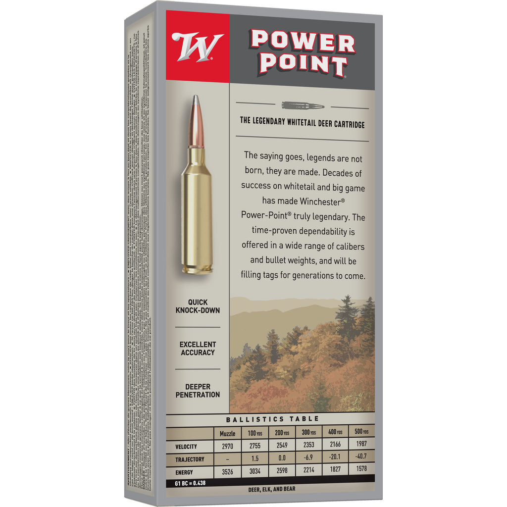 Winchester Ammunition Power Point 300 Winchester Short Magnum 180 Grain – 20 Rounds per Box, 200 Rounds per Case