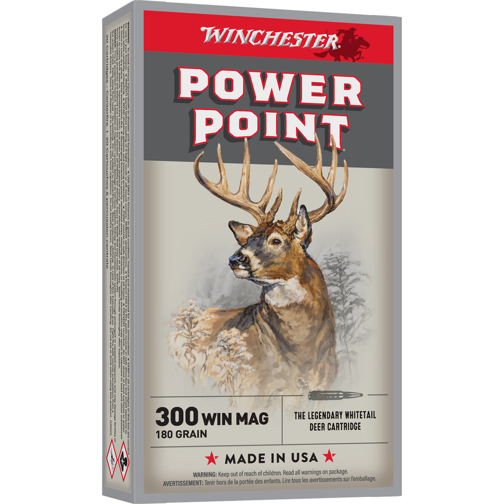 Winchester Ammunition Power Point 300 Winchester Magnum 180-Grain Rifle Ammo