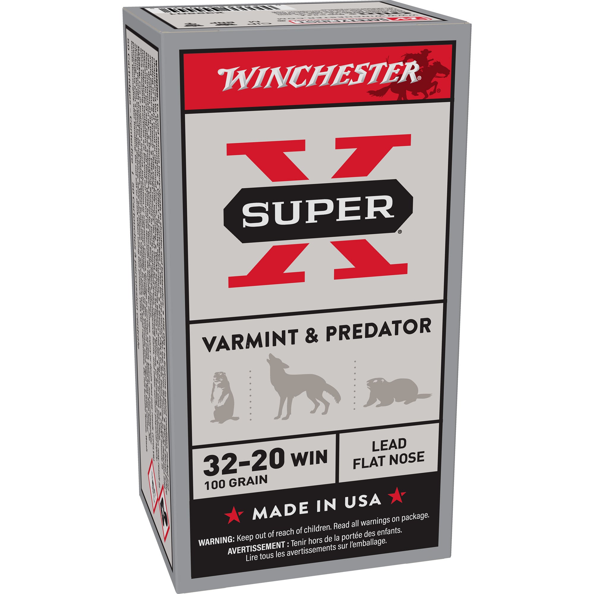Winchester Ammunition Power Point 32-20 Winchester 100 Grain Lead Flat Nose Ammunition (50 Rounds per Box, 500 per Case)