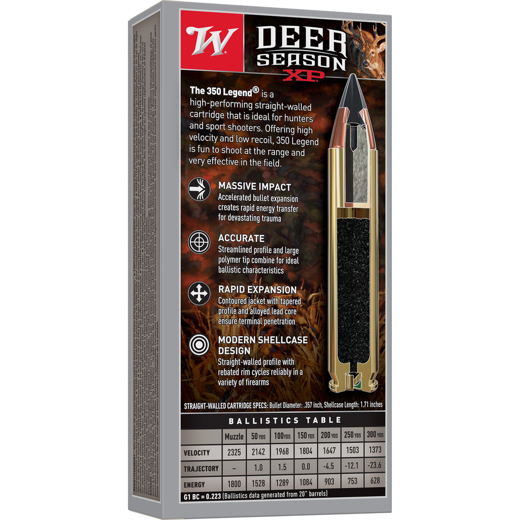 Winchester Ammunition Deer Season XP 350 Legend 150-Grain Polymer Tip Rifle Ammo (20 Rounds per Box)