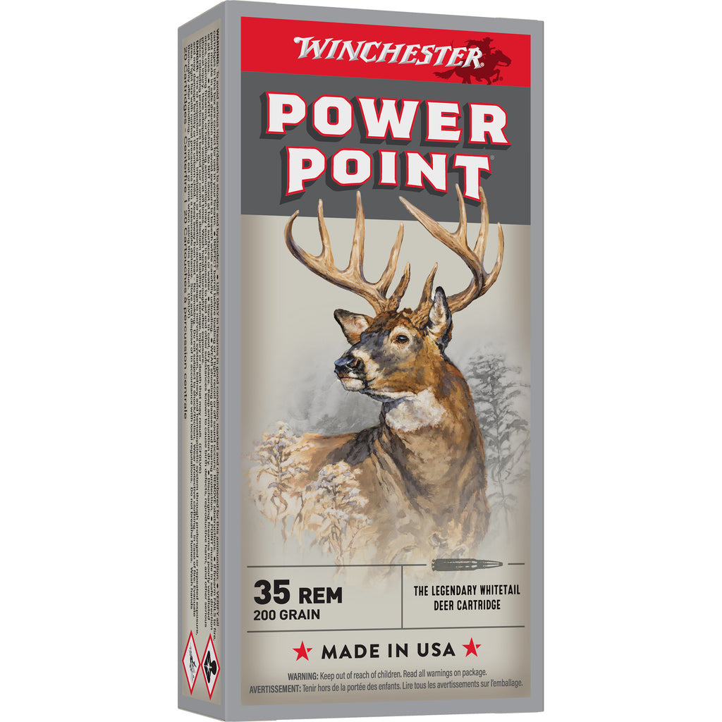 Winchester Ammunition Power Point .35 Remington 200-Grain Rifle Ammo - 20 Rounds Per Box