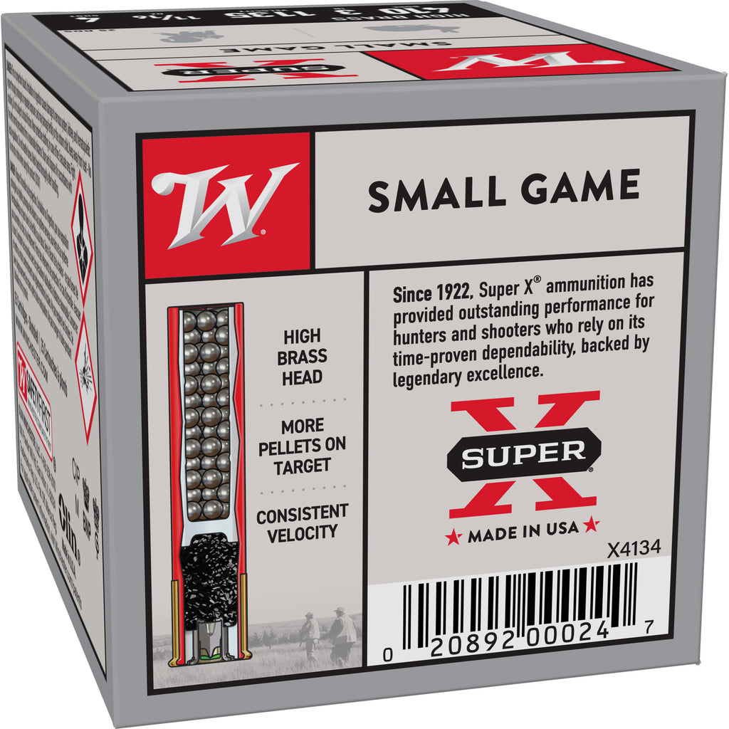 Winchester Ammunition Super-X Upland 410 Bore 3-Inch #4 Shot, 11/16 oz, 25 Rounds per Box