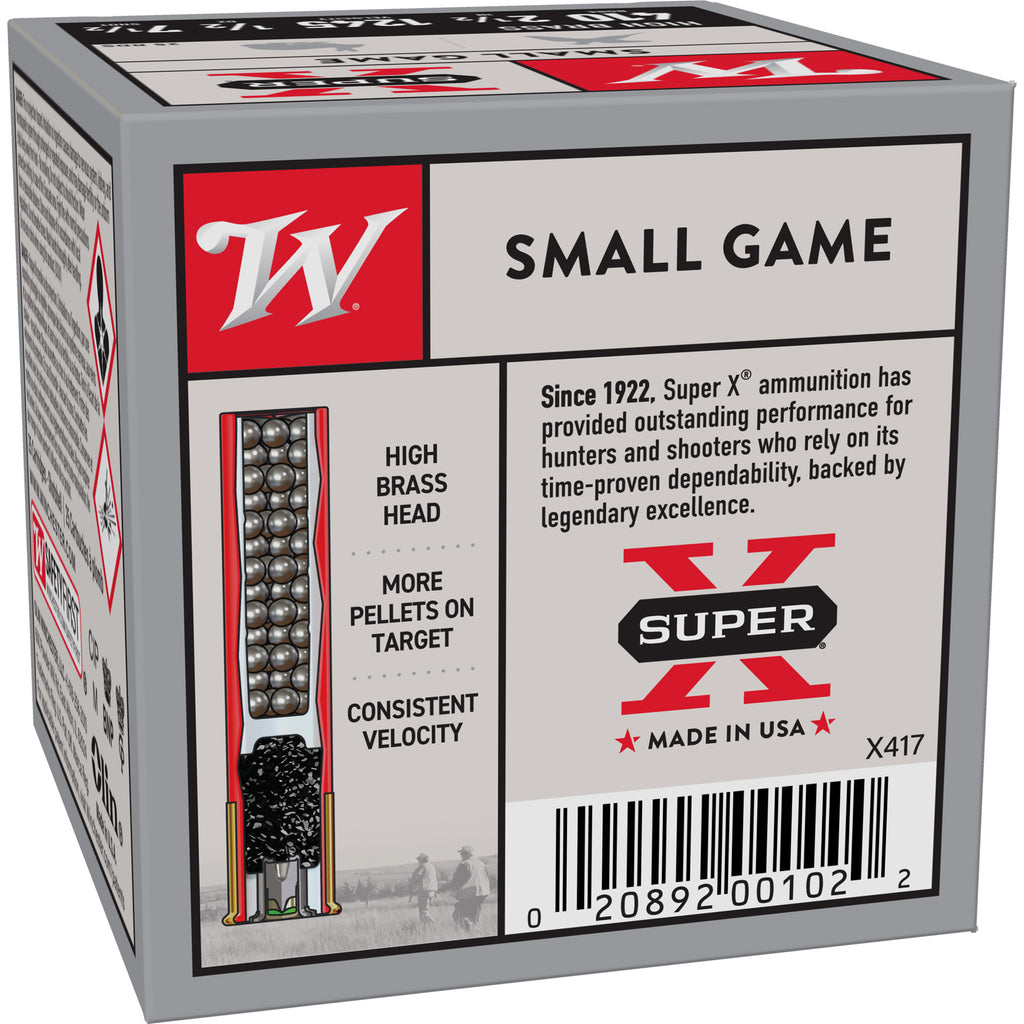 Winchester Ammunition Super-X Power Point Shotshell 410 Bore 2.5 inch, 1.5 oz, #7.5 shot, 25 rounds per box