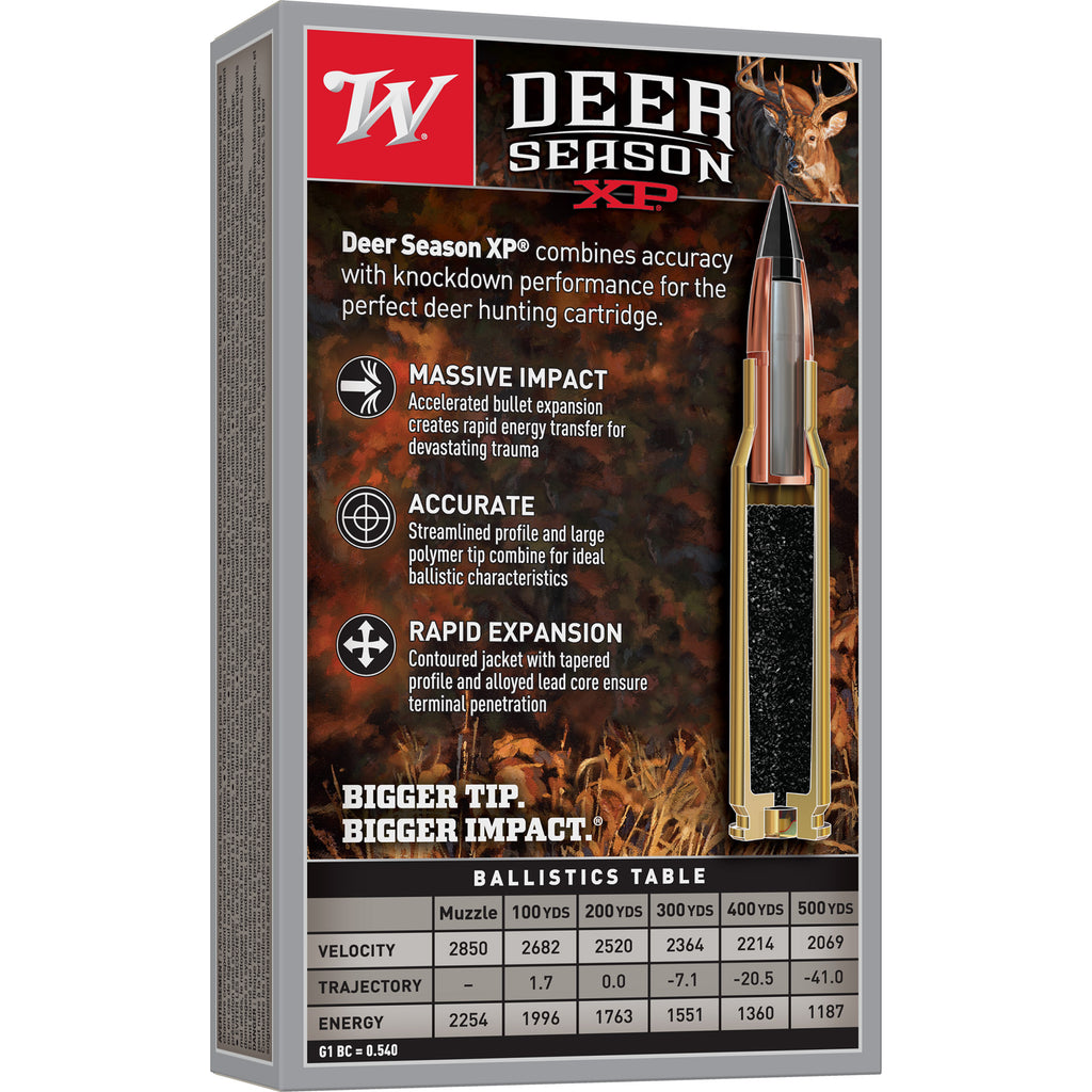 Winchester Ammunition Deer Season XP 6.5 Creedmoor 125-Grain Polymer Tip Ammo, 20 Rounds per Box