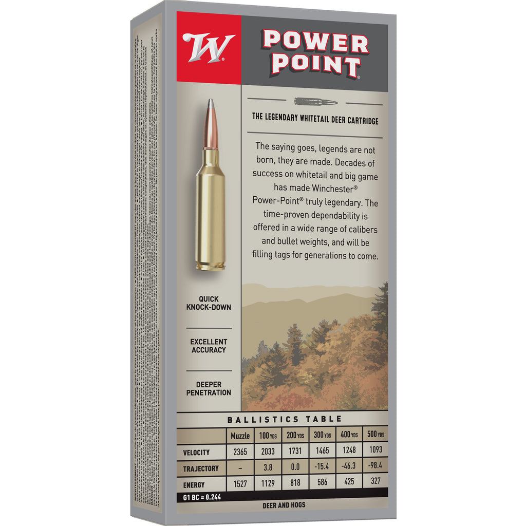 Winchester Ammunition Power Point 7.62x39 123 Grain Centerfire Rifle Ammo, 20 Rounds Per Box