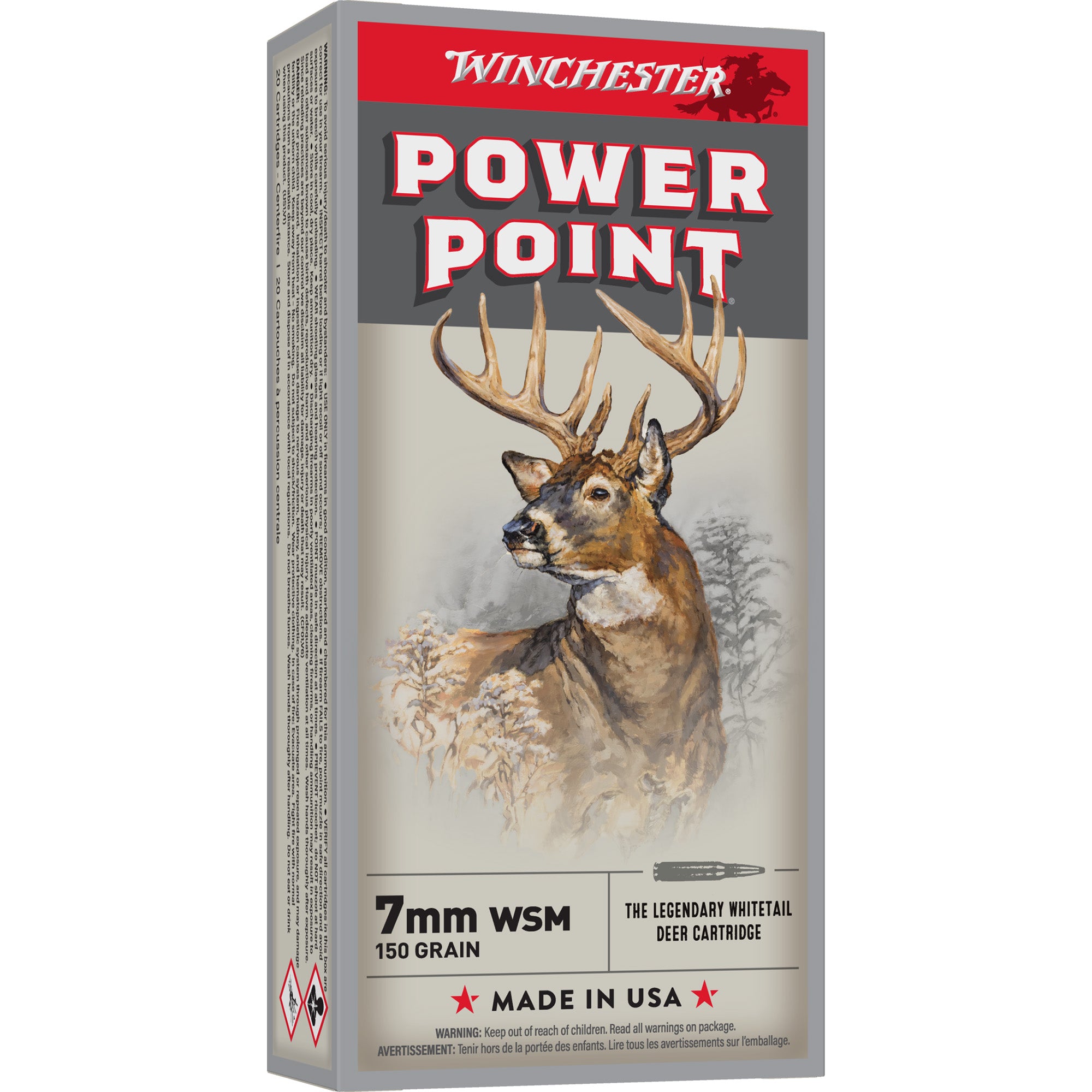 Winchester Ammunition Power Point 7mm WSM 150-Grain Rifle Ammo (20 Rounds Per Box)
