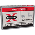 Winchester Ammunition Super-X Power Point 12 Gauge 00 Buckshot – 5 Rounds Per Box, 250 Per Case