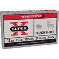 Winchester Ammunition Super-X Power Point 12 Gauge 2.75 Inch 4 Buckshot - Box of 5 Rounds
