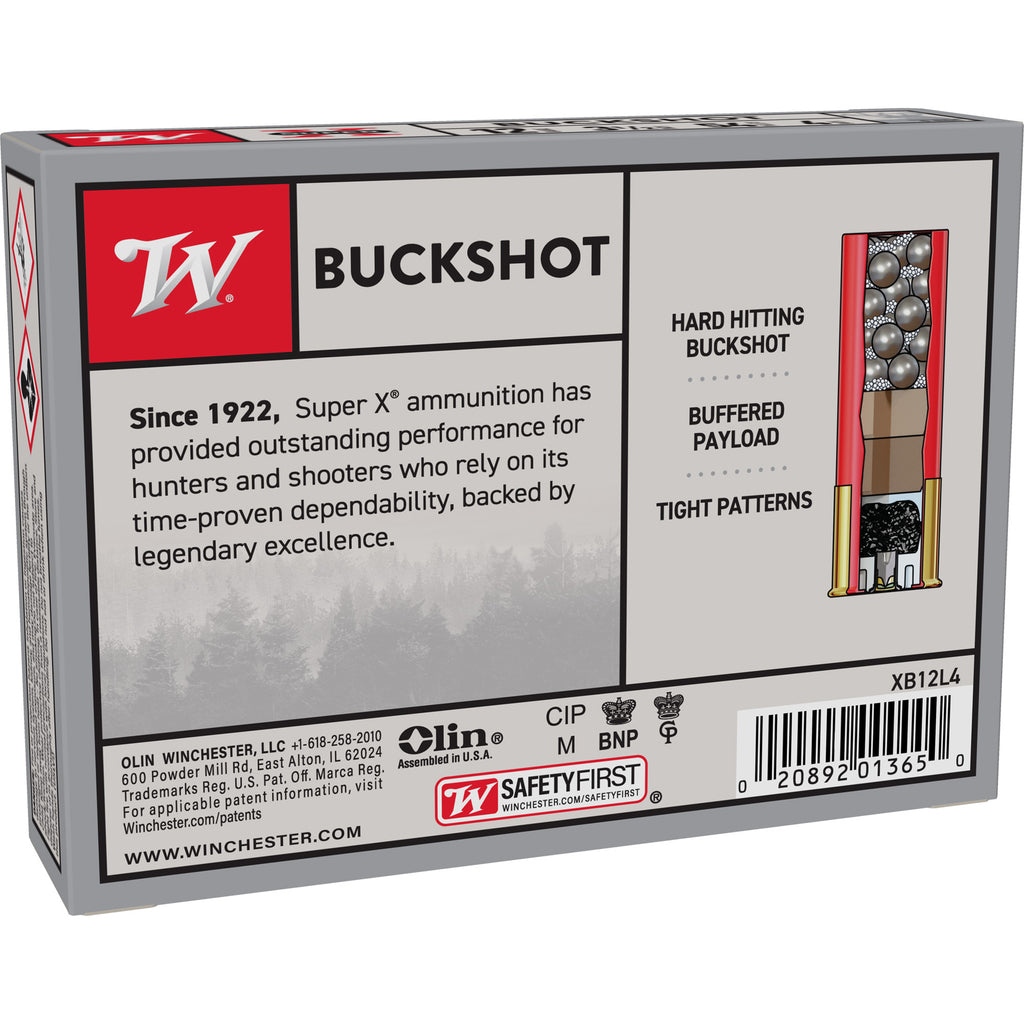 Winchester Ammunition Super-X Power Point 12 Gauge 3.5-Inch 4 Buckshot (Case of 250)