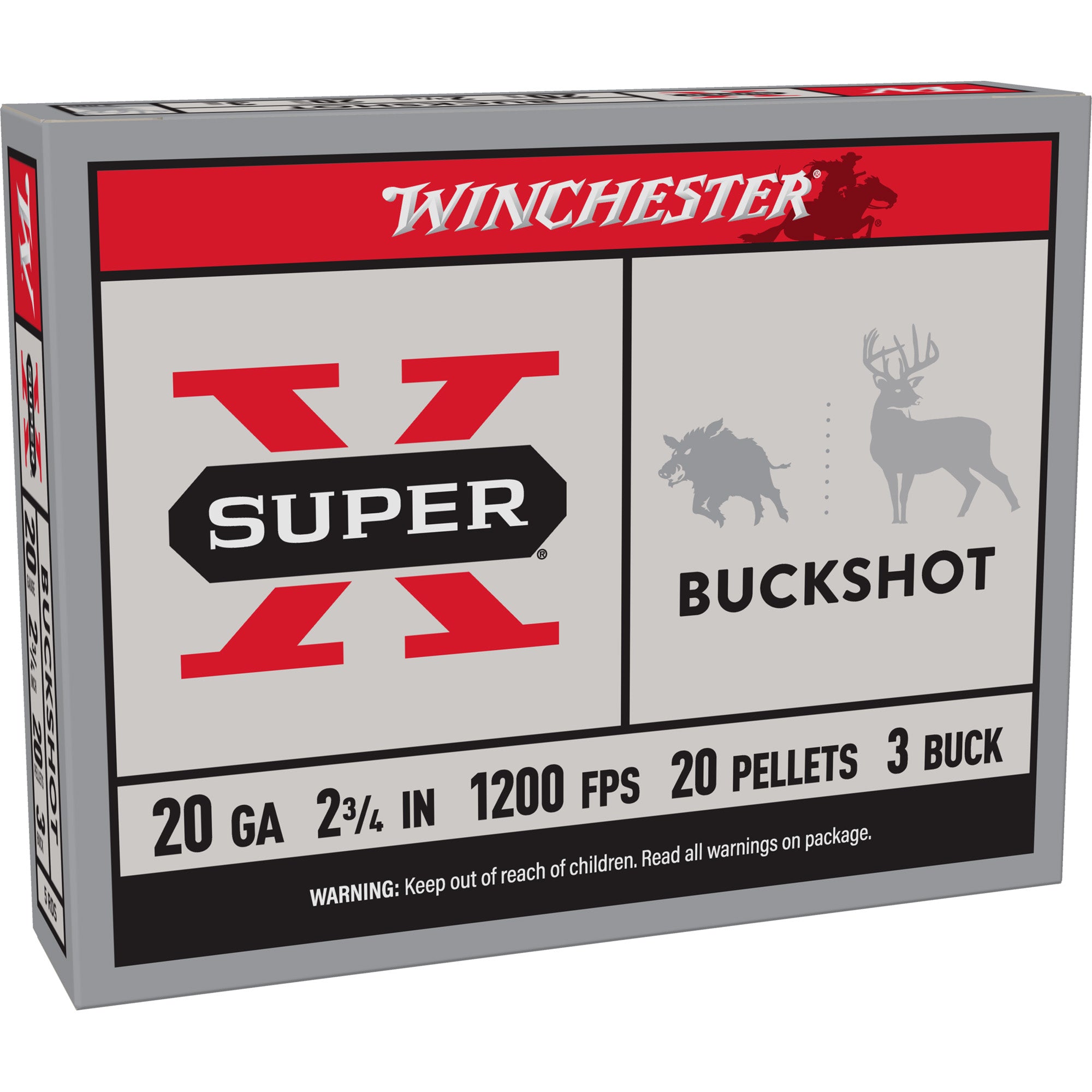Winchester Ammunition Super-X Power Point 20 Gauge Buckshot - 3 Buck, 2.75 Inch