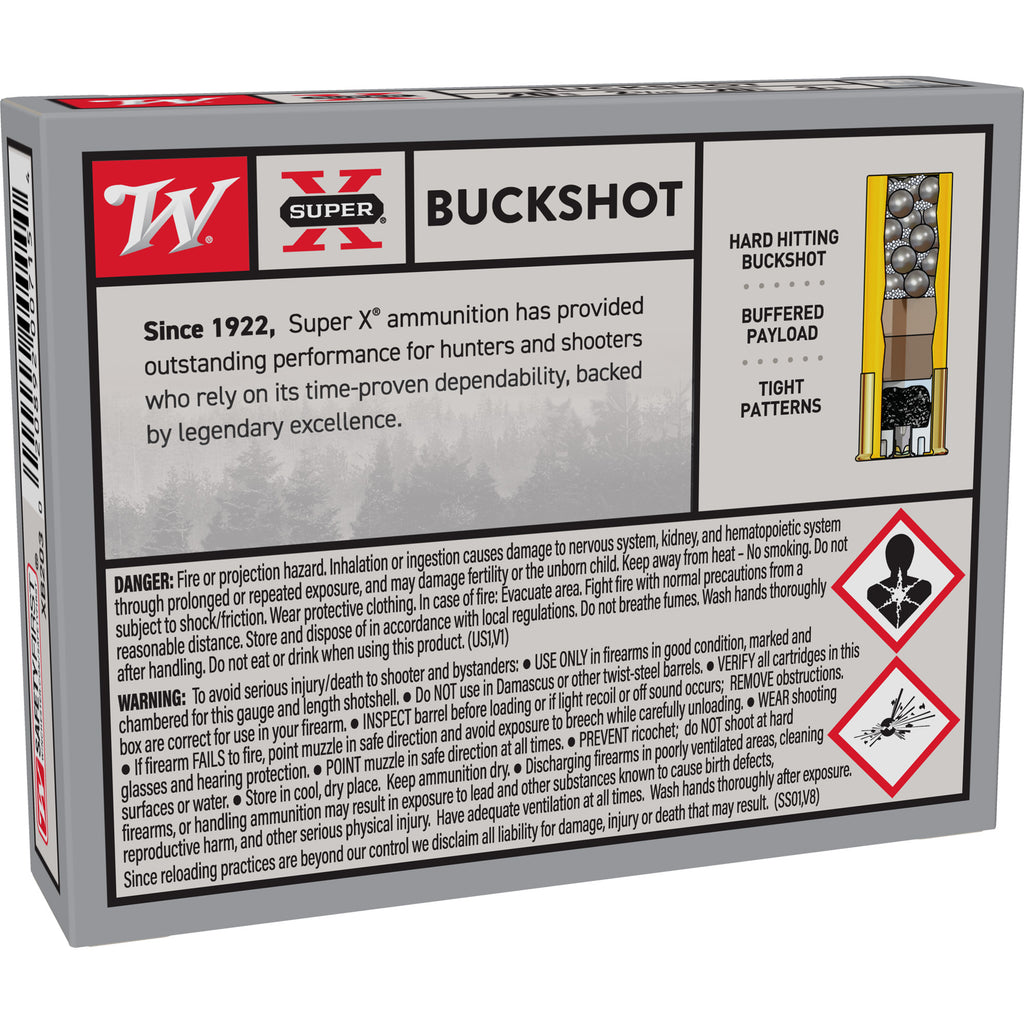 Winchester Ammunition Super-X Power Point 20 Gauge Buckshot - 3 Buck, 2.75 Inch