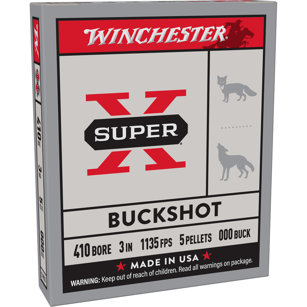 Winchester Ammunition Power Point .410 Bore 3 Buckshot, 000 Buck, 5 Rounds per Box