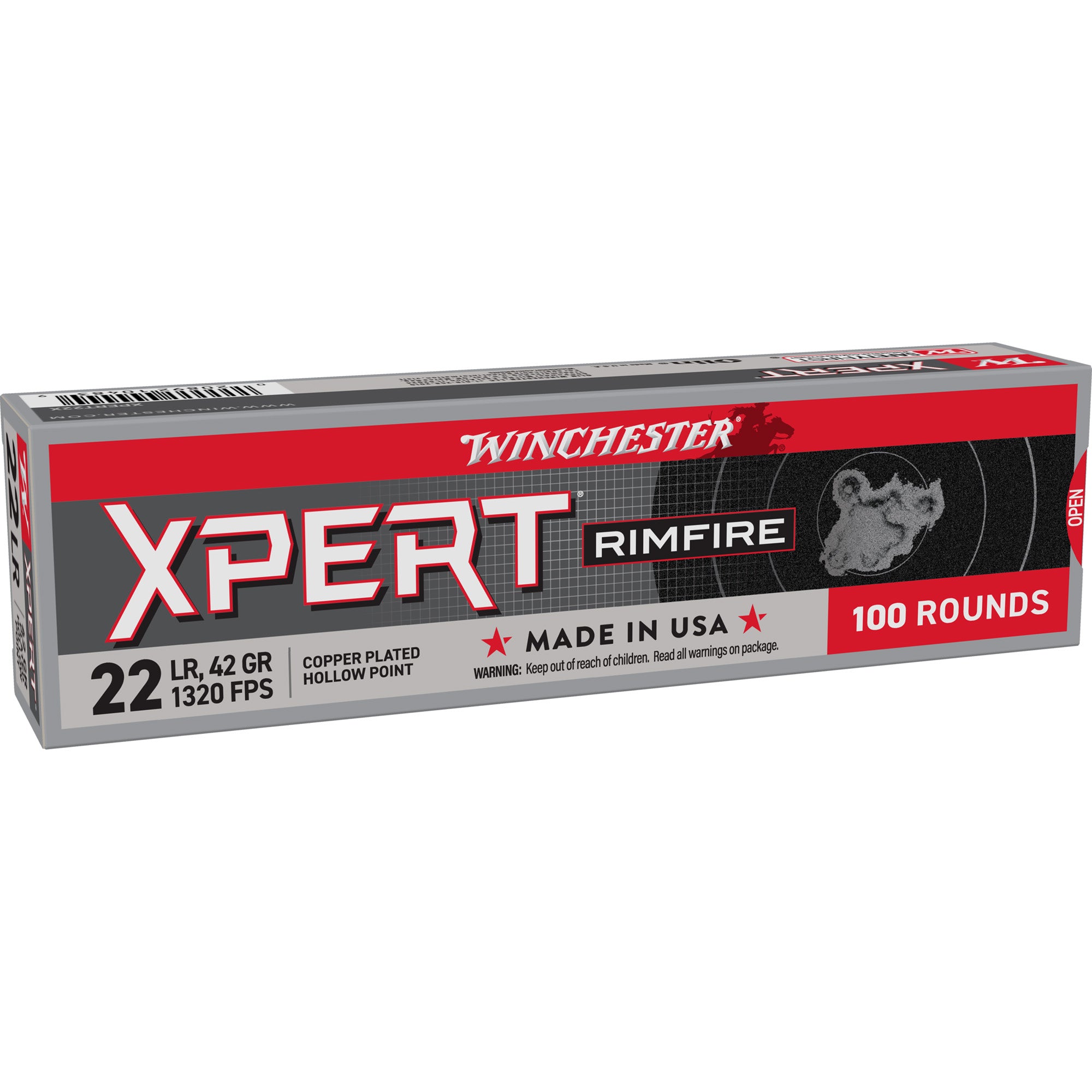 Winchester Ammunition Xpert Rimfire .22 LR 42 Grain Hollow Point Ammunition (100 Rounds per Box, 2000 per Case)