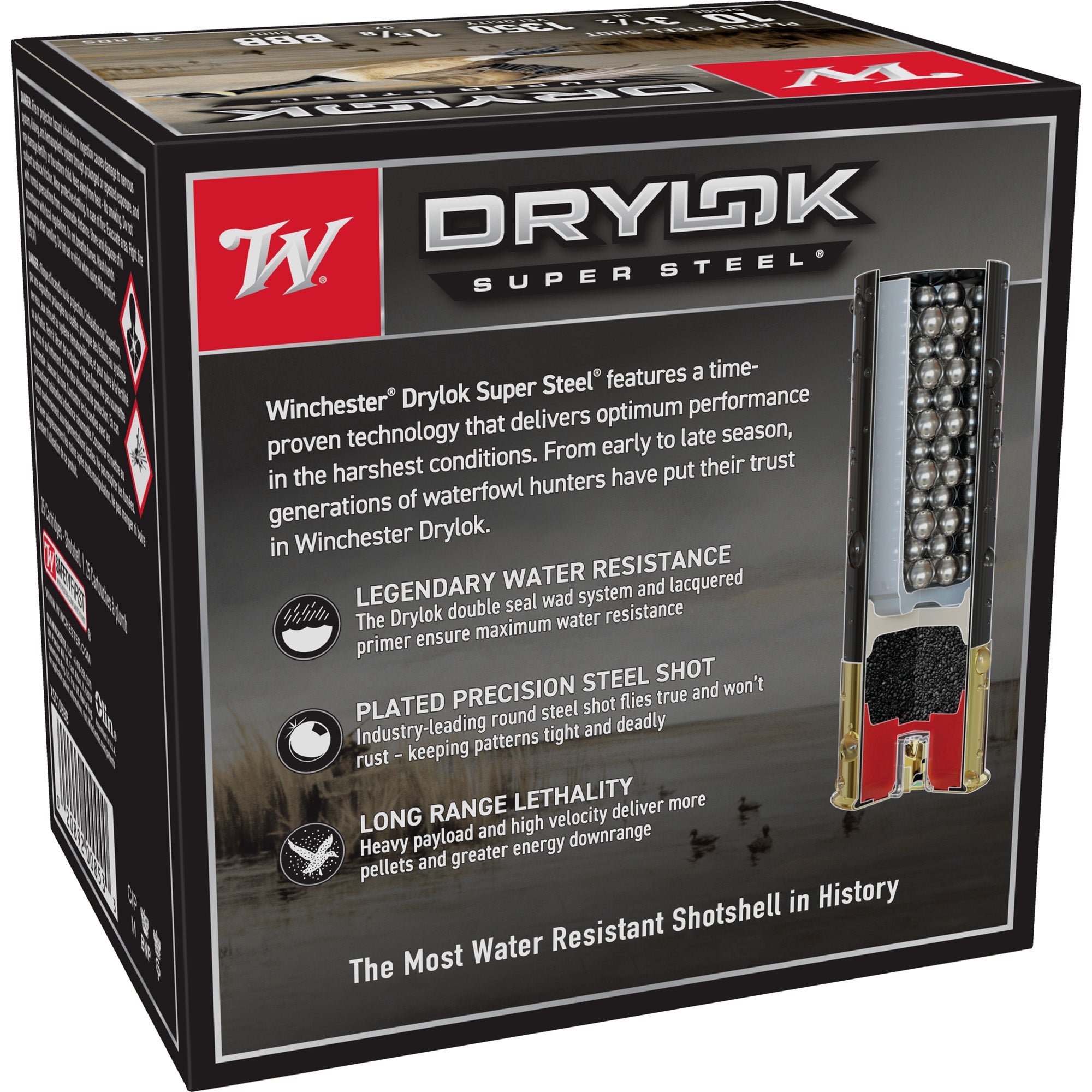 Winchester Ammunition Drylok Super Steel 10 Gauge 3.5 inch BB Steel Shot - 1 5/8 oz - Pack of 25