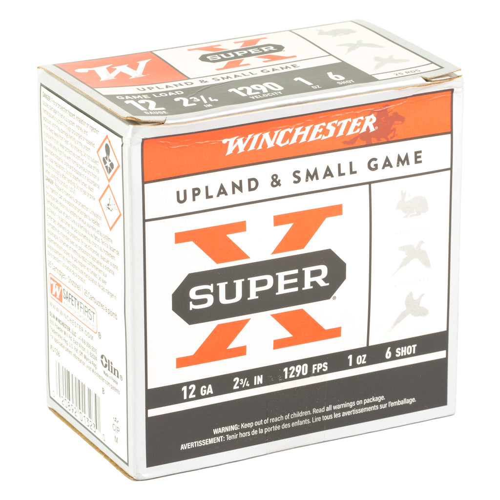 Winchester Ammunition Power Point 12 Gauge Shotshells – #6 Shot, 1 oz, Pack of 25