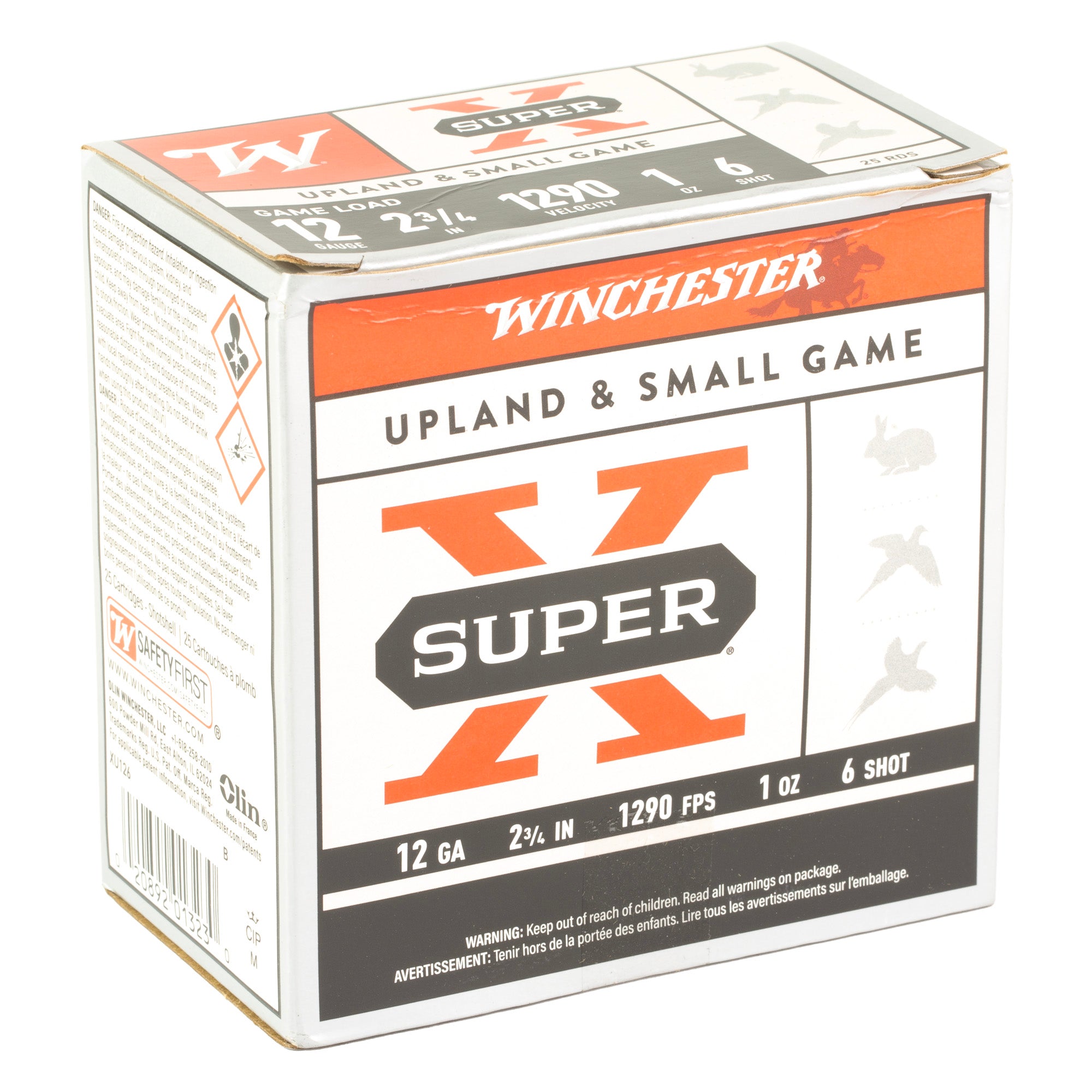 Winchester Ammunition Power Point 12 Gauge Shotshells – #6 Shot, 1 oz, Pack of 25