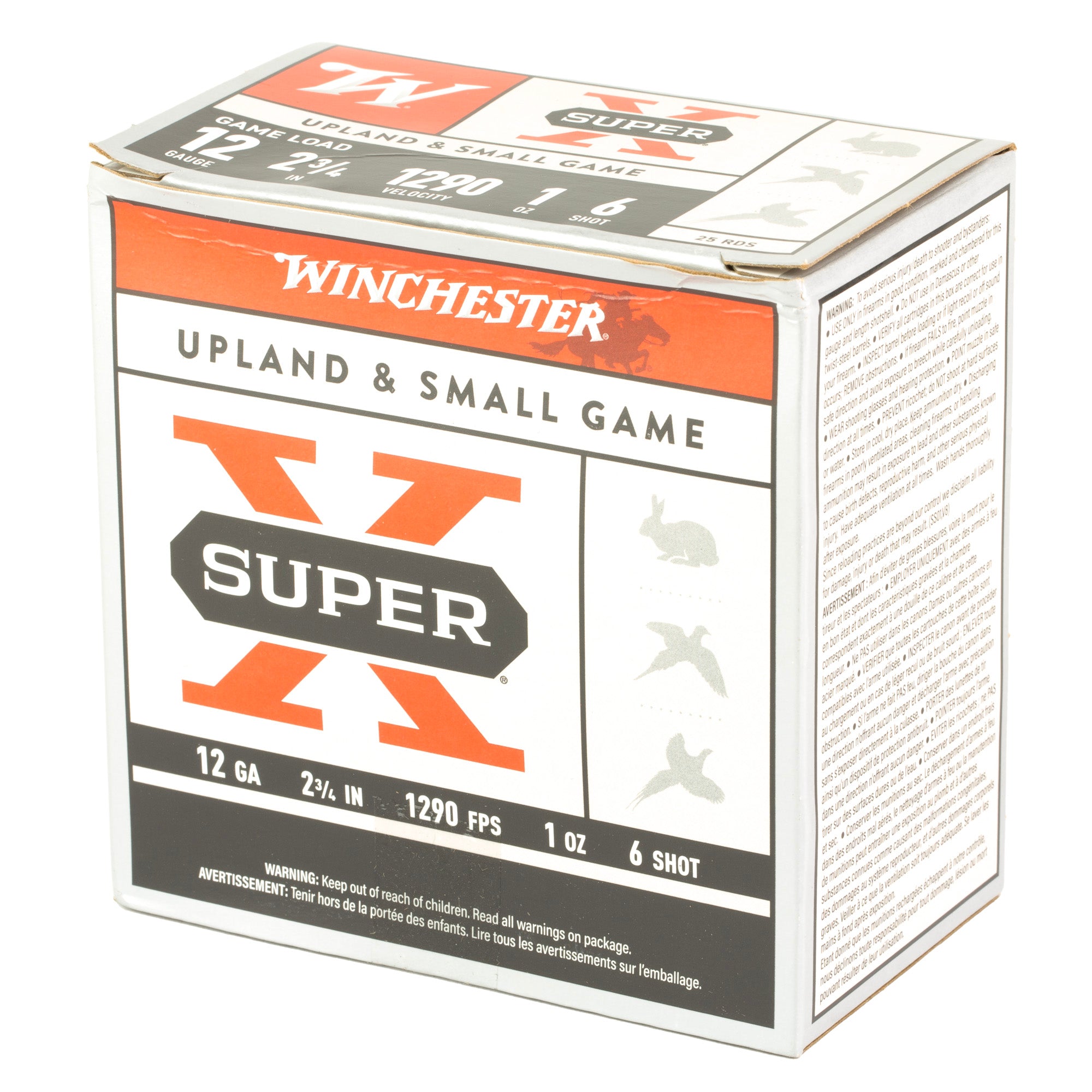 Winchester Ammunition Power Point 12 Gauge Shotshells – #6 Shot, 1 oz, Pack of 25