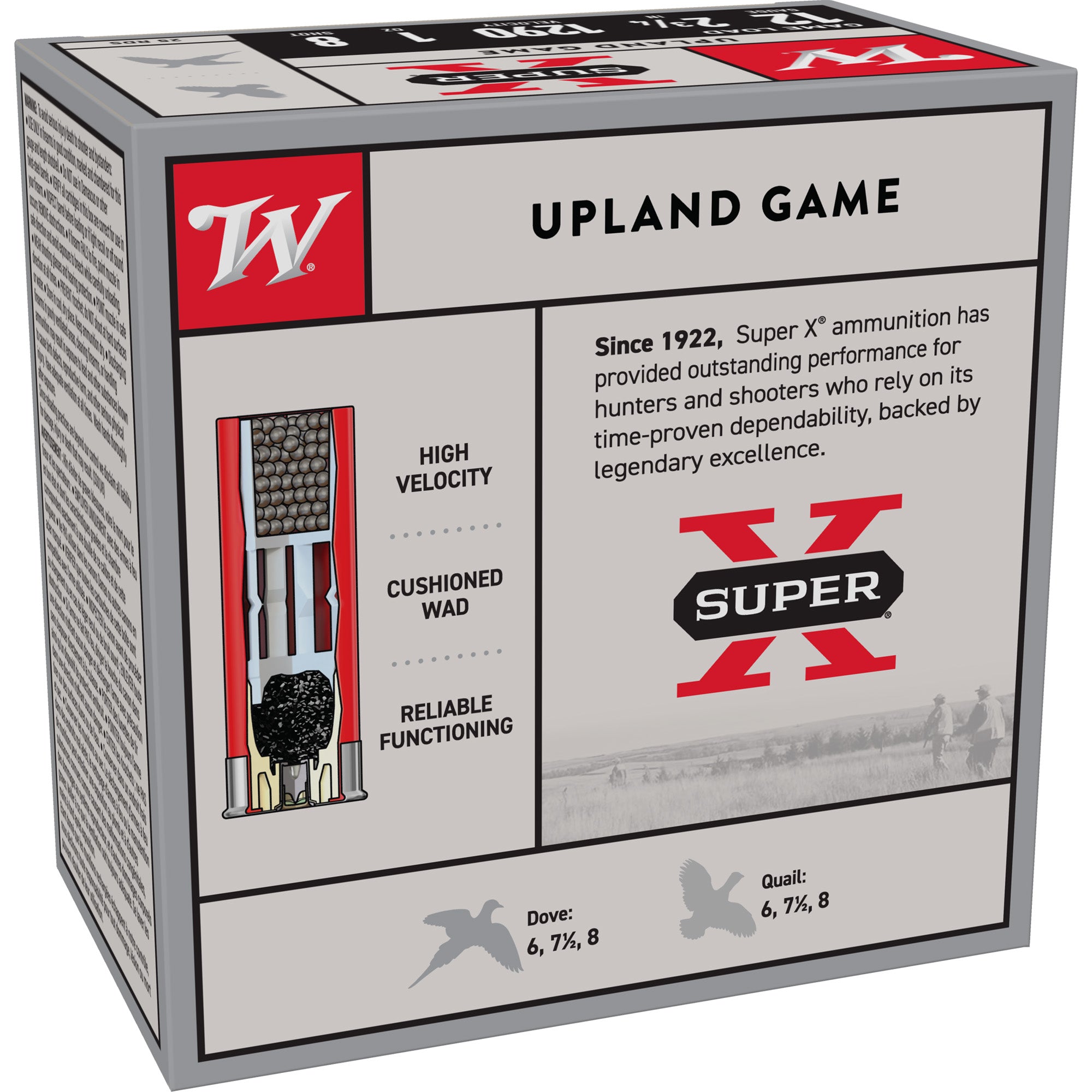 Winchester Ammunition Power Point 12 Gauge #8 Shotshells – 1 oz, 25 Rounds per Box