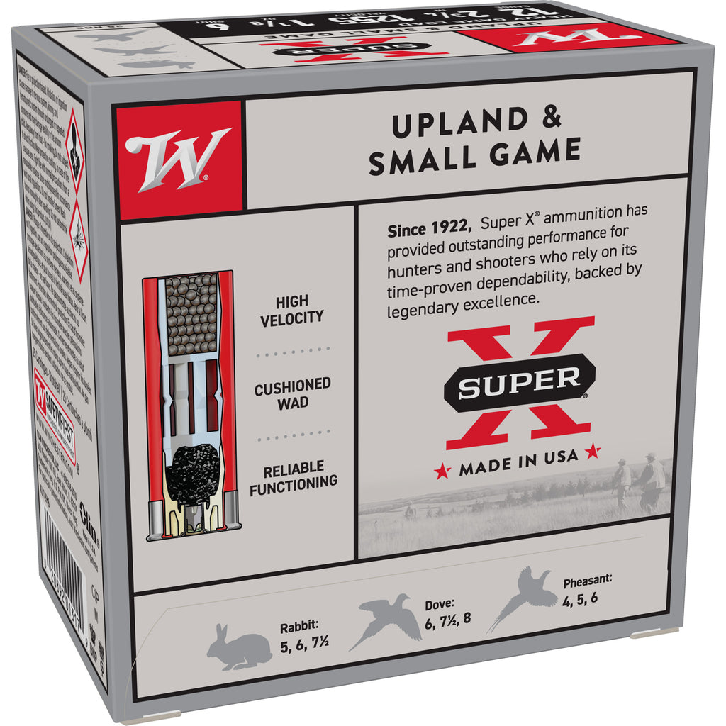 Winchester Ammunition Power Point 12 Gauge Shotshells, 1 1/8 oz #6, 25 Rounds per Box