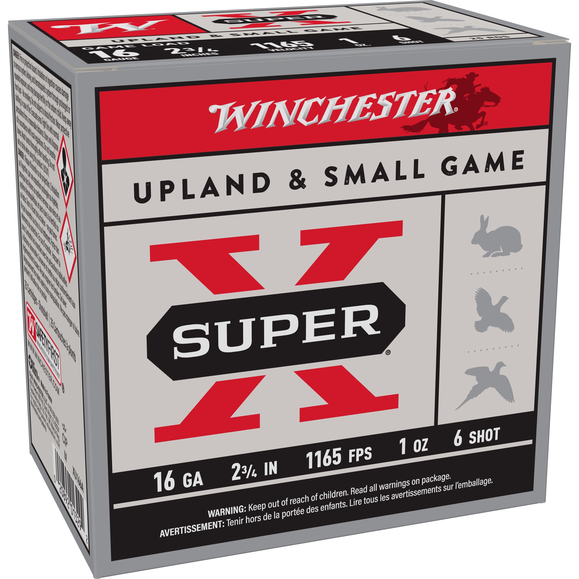 Winchester Ammunition Power Point 16 Gauge Shotshells, 1 oz, #6 shot, 25 rounds per box