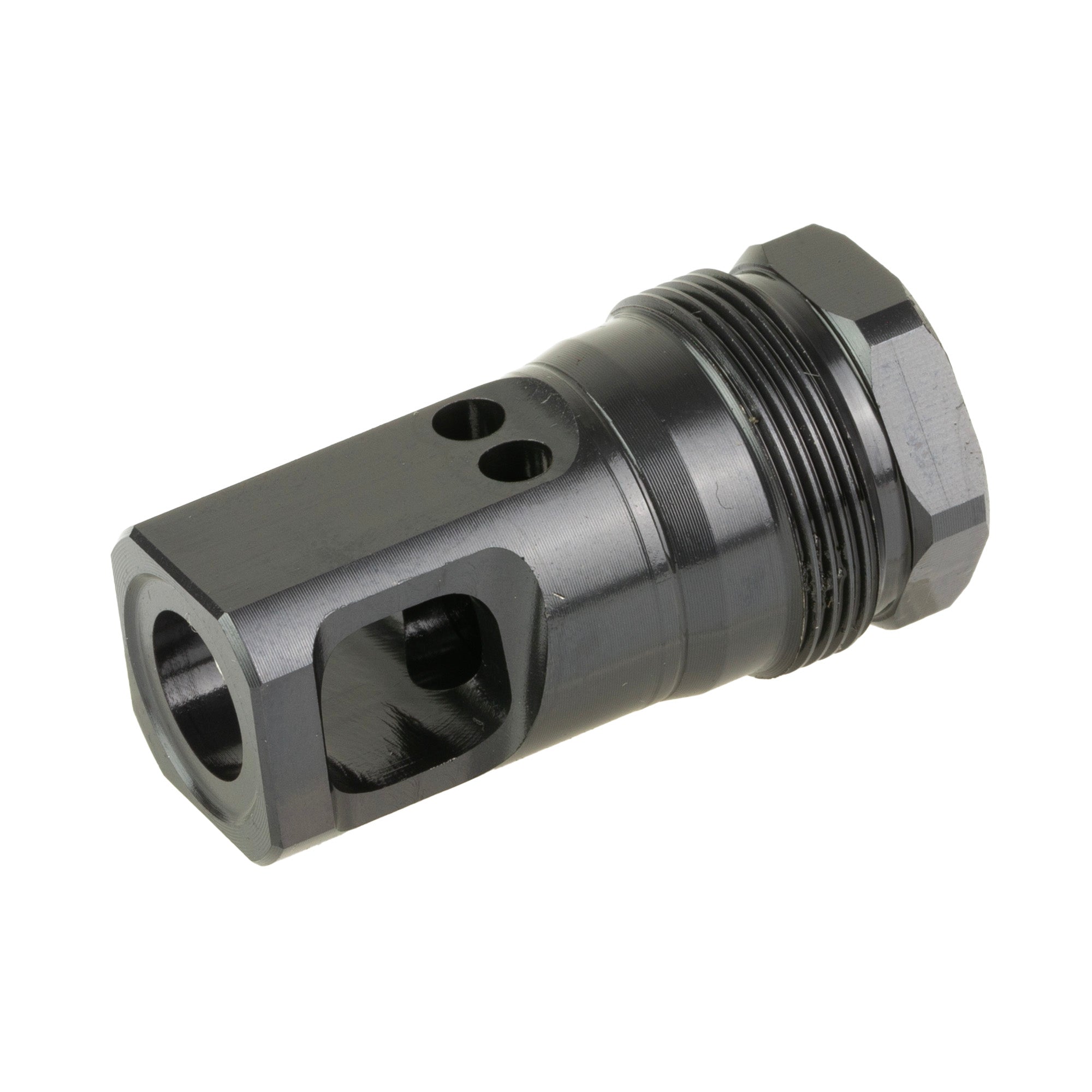 Breek Arms Plan B Echo Single-Port 9mm Muzzle Brake - Compact Black Design for Reduced Recoil and Muzzle Rise
