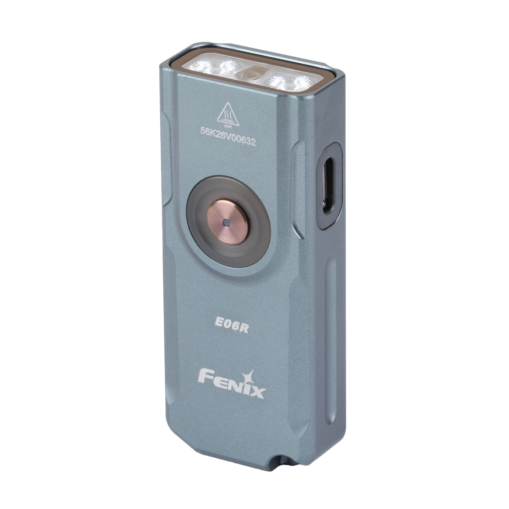 FENIX E06R Compact 700 Lumen LED Flashlight with Laser and UV Light - Gray