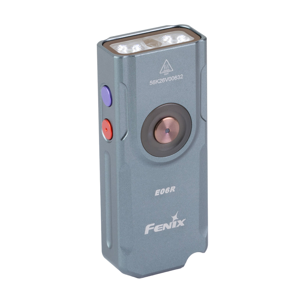 FENIX E06R Compact 700 Lumen LED Flashlight with Laser and UV Light - Gray