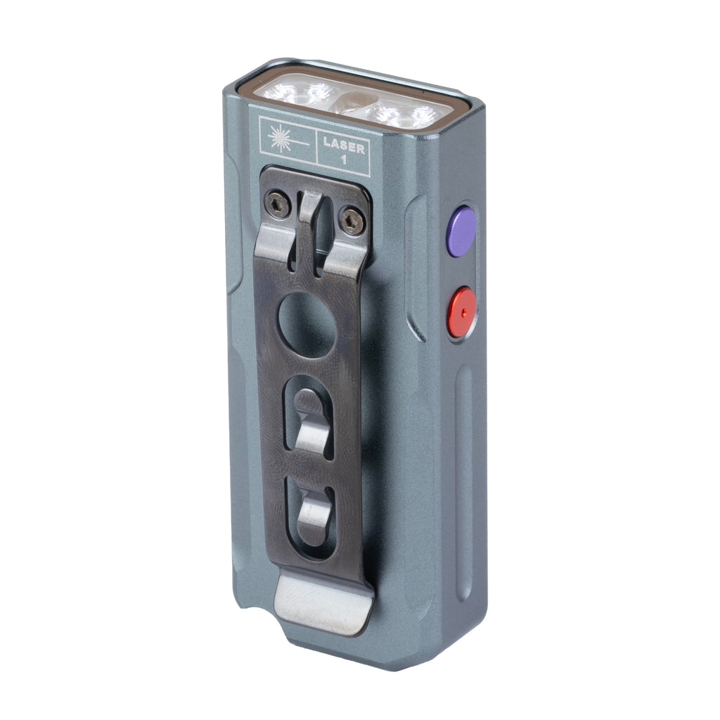 FENIX E06R Compact 700 Lumen LED Flashlight with Laser and UV Light - Gray