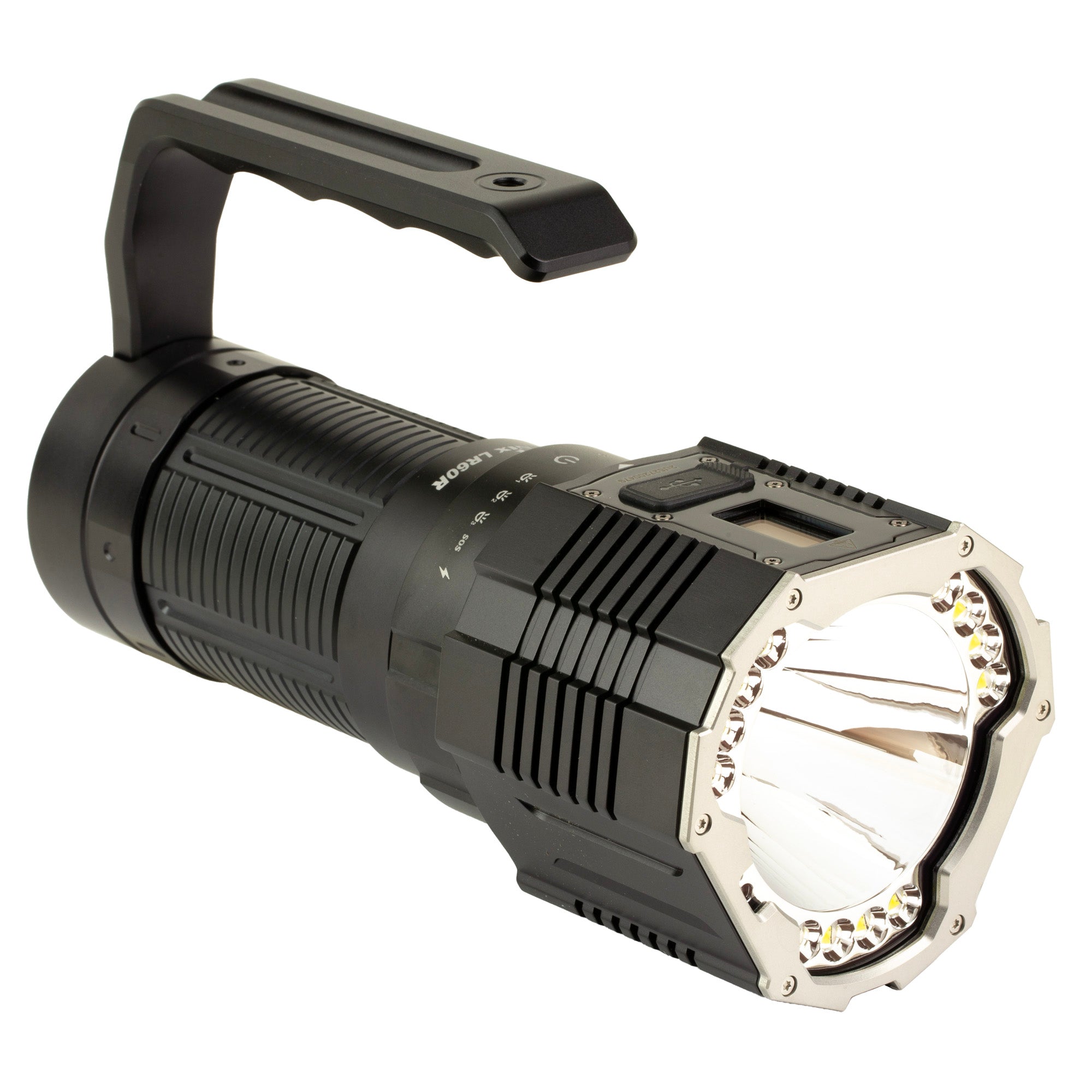 FENIX LR60R 21000 Lumen Rechargeable Search Flashlight with OLED Display and USB-C Charging