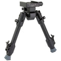 Warne Skyline Precision Bipod with Picatinny Rail Mount - Adjustable Height and Panning in Black