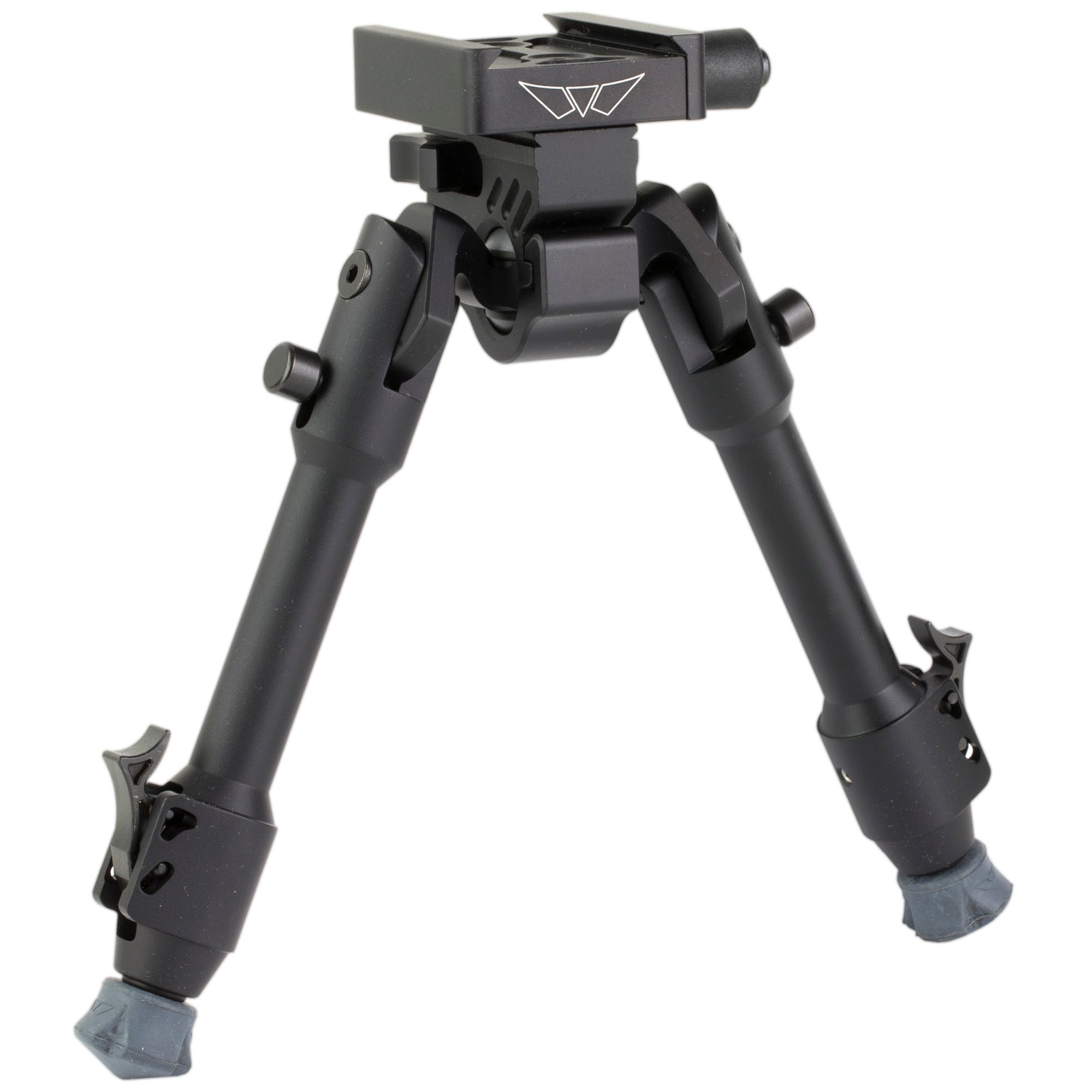 Warne Skyline Precision Bipod with Picatinny Rail Mount - Adjustable Height and Panning in Black