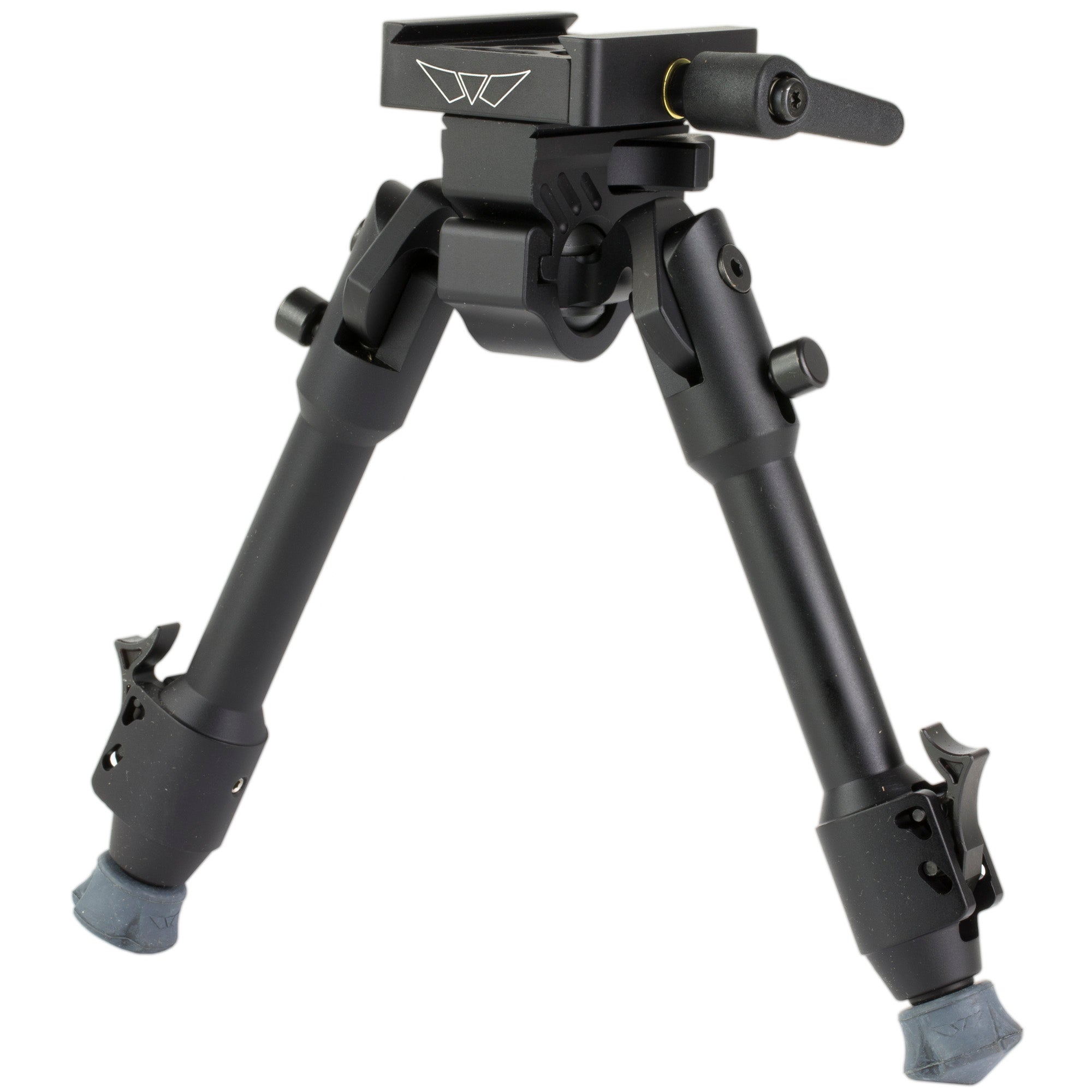 Warne Skyline Precision Bipod with Picatinny Rail Mount - Adjustable Height and Panning in Black
