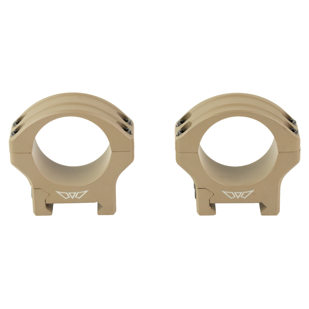 Warne HyperLite 30mm Low Scope Rings in Flat Dark Earth - Lightweight and Strong Optic Mounts