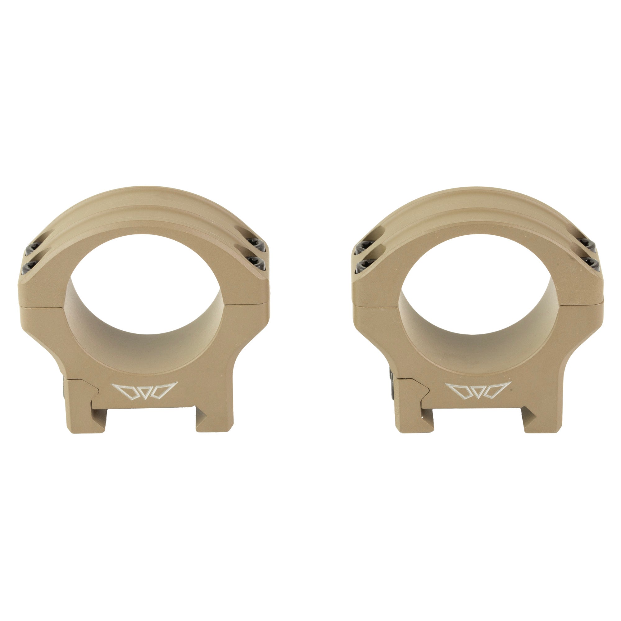 Warne HyperLite 30mm Low Scope Rings in Flat Dark Earth - Lightweight and Strong Optic Mounts