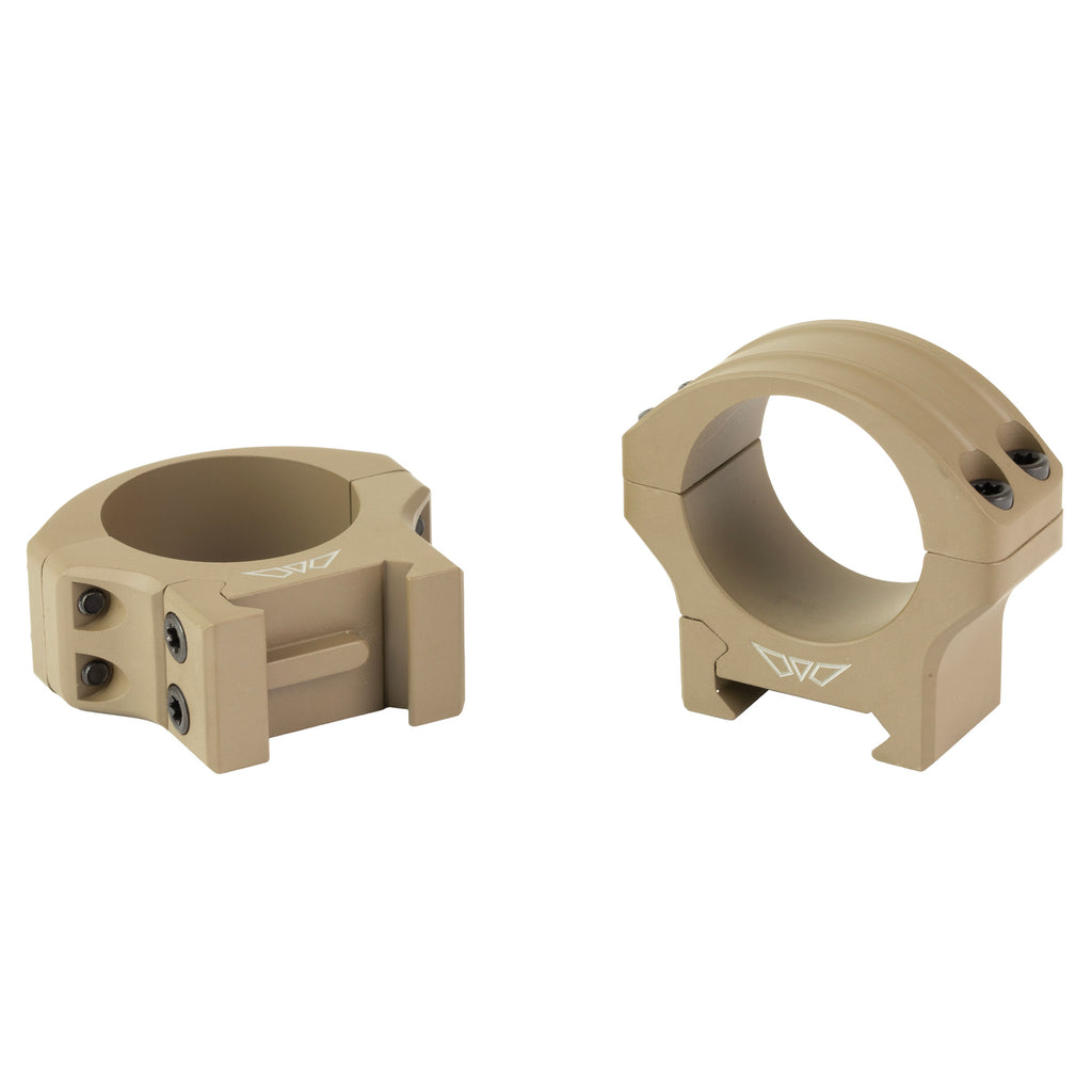 Warne HyperLite 30mm Low Scope Rings in Flat Dark Earth - Lightweight and Strong Optic Mounts