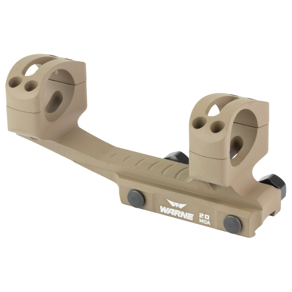 Warne Skeletonized 20MOA Extended Mount for 1 Inch Riflescopes in Flat Dark Earth